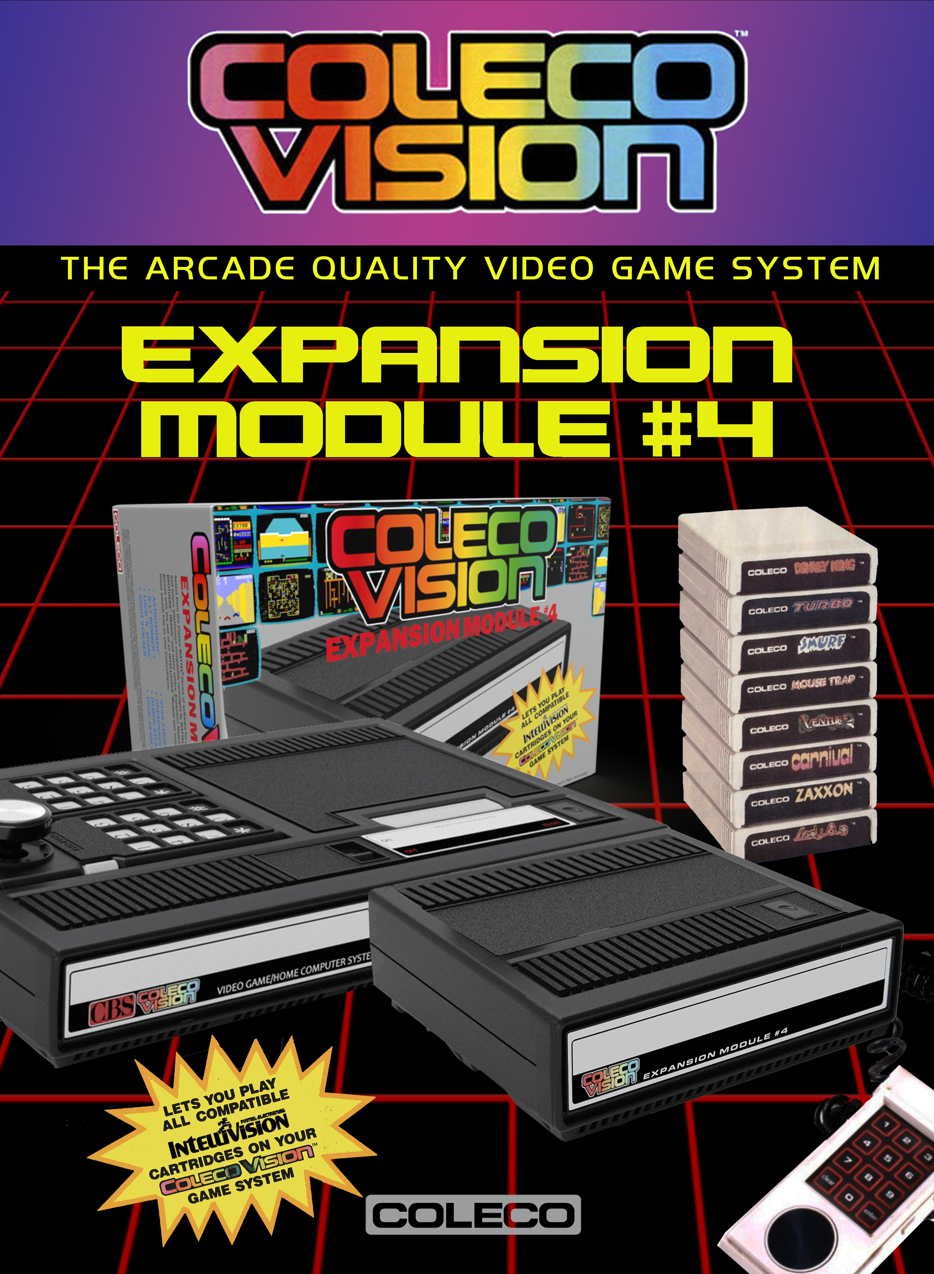 ColecoVision Expansion Module 4 Promotional Poster